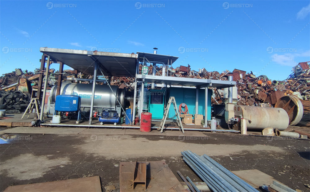 BLJ-3型號(hào)日本廢輪胎煉油設(shè)備